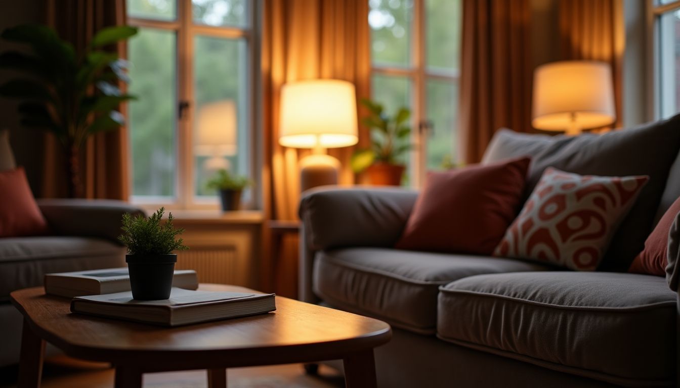 Ein gemütliches Wohnzimmer mit einladender Atmosphäre und bequemen Möbeln, perfekt zum Entspannen. Ein gemütliches Wohnzimmer mit einladender Atmosphäre und bequemen Möbeln, perfekt zum Entspannen.